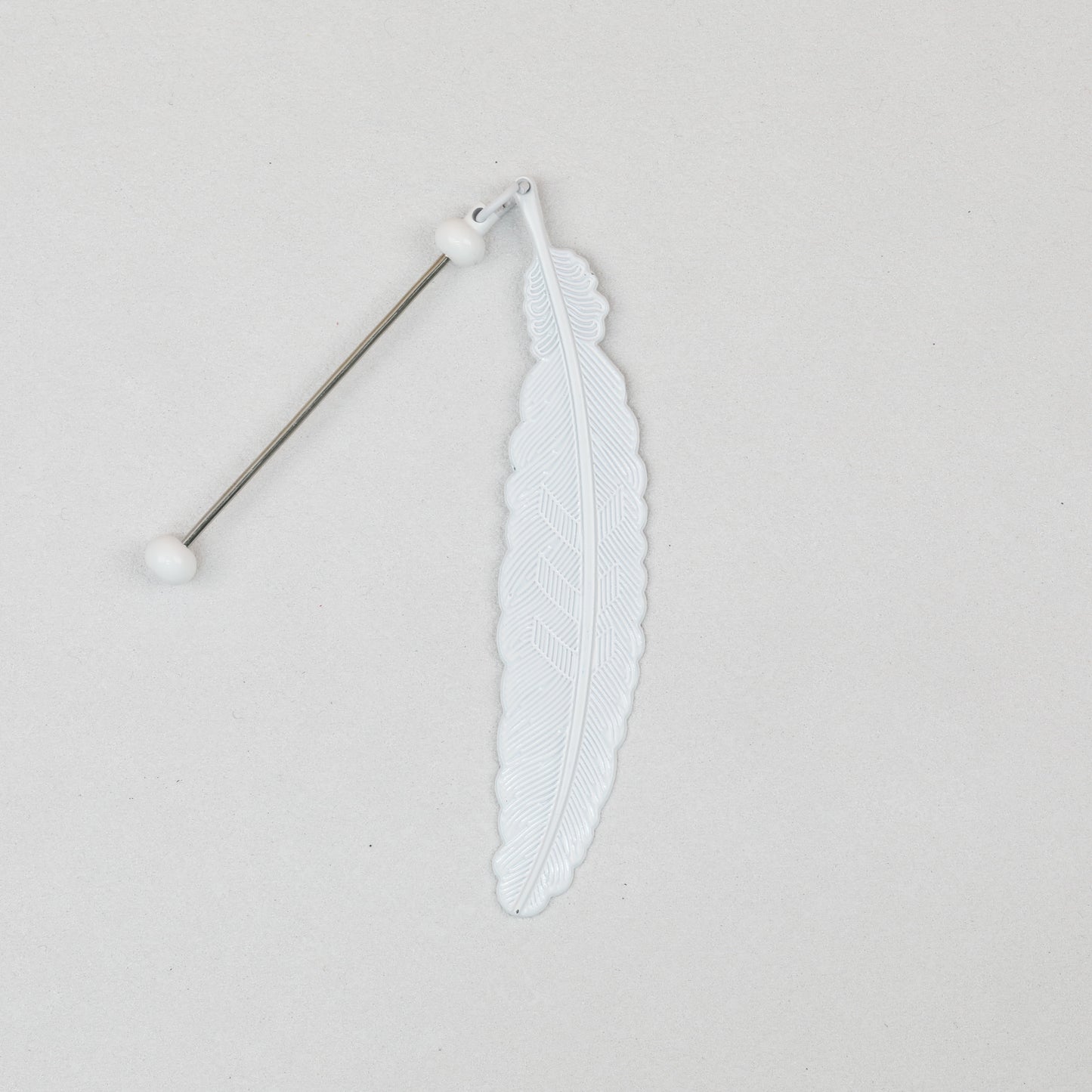 Beadable Feather Bookmarks Metal Colorful Detailed 13g