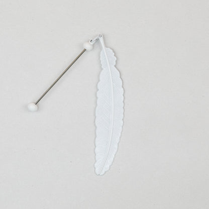 Beadable Feather Bookmarks Metal Colorful Detailed 13g