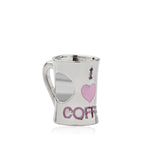 I Love Coffee Metal Beads 12mm Large Hole Enamel Alloy 5pcs 2