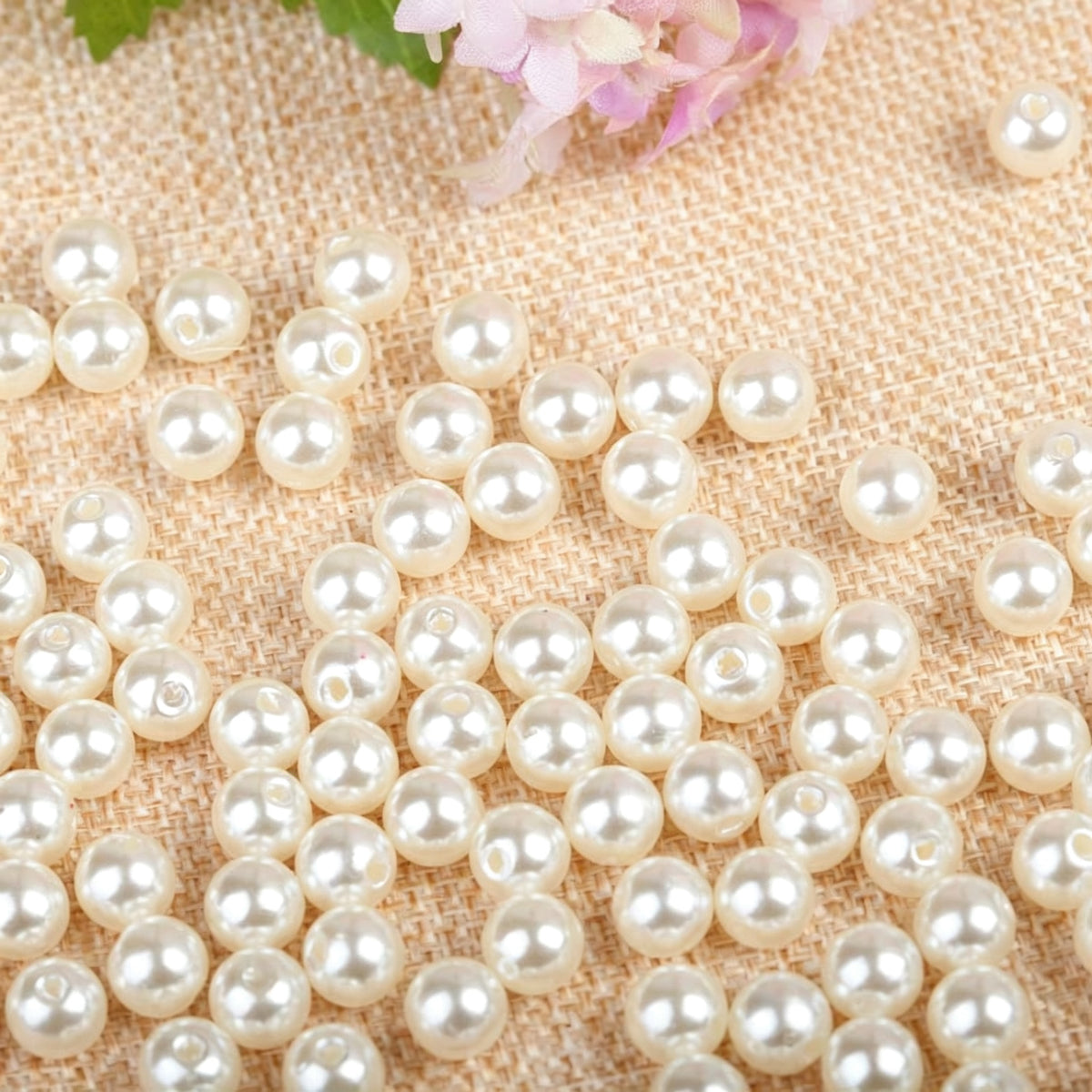 Round Faux Pearl ABS Plastic Beads Wholesale, Colorful Shiny Craft Colors, 6mm