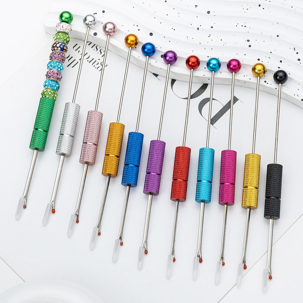 Beadable Seam Ripper Large Size Metallic Glossy Beaded Handle