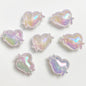 UV Finish Heart Star Acrylic Beads 14x20mm Glow In The Dark 50pcs 7