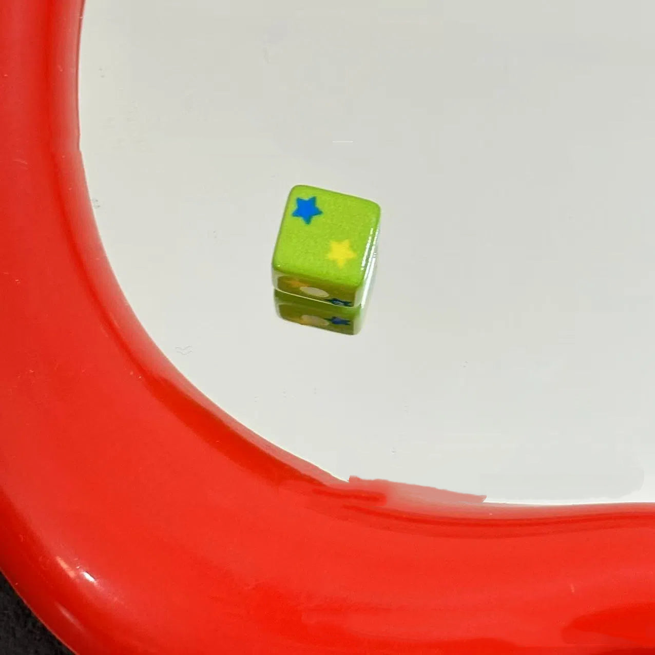 Star Printing Acrylic Square Beads 10mm Two-Color Glossy 20pcs 5