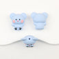 3D Animal Silicone Focal Beads Cute Rabbit Dog Design 20pcs - Blue Mouse