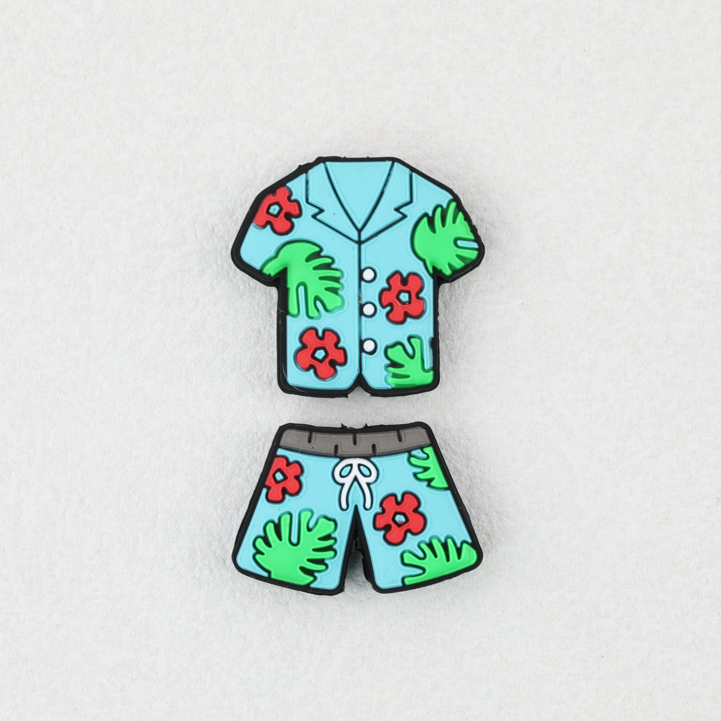 Summer Style Silicone Focal Beads Tropical Shorts Pattern 20pcs 6