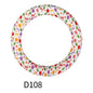 65mm Printed Round Silicone Rings Colorful Patterned 7