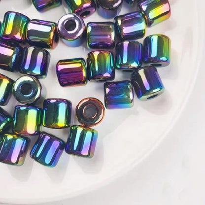 Glossy Tube Acrylic Beads 16mm Vibrant Colors 10pcs 10