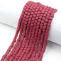 Cube Clay Beads 6mm Solid Color Polymer Matte Finish 10strands 13