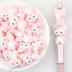 3D Disney Pink Lina Belle Silicone Focal Beads 20Pcs 