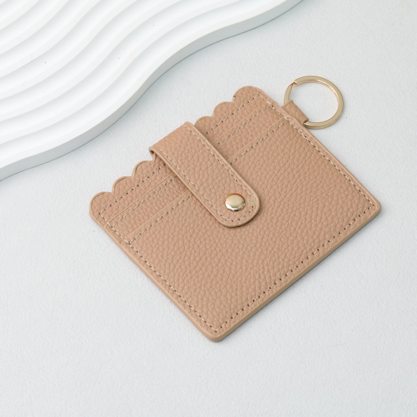 PU Card Holder Keychain Multi Patterned