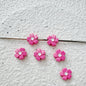 Flower Metal Beads 10mm Baking Painted Cherry Blossom 20pcs 9