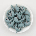 Cute 3D Dolphin Silicone Focal Beads 20 pcs