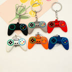 PVC Game Controller Keychain Creative Colorful Matte Finish 2