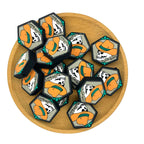 Silicone Focal Beads Western Cowboy Killer Halloween Hexagonal Orange Hat 1pcs 2