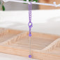 Beadable Keychain Mini Metal Bar Colorful Pendant 8 Centimeters - Candy purple