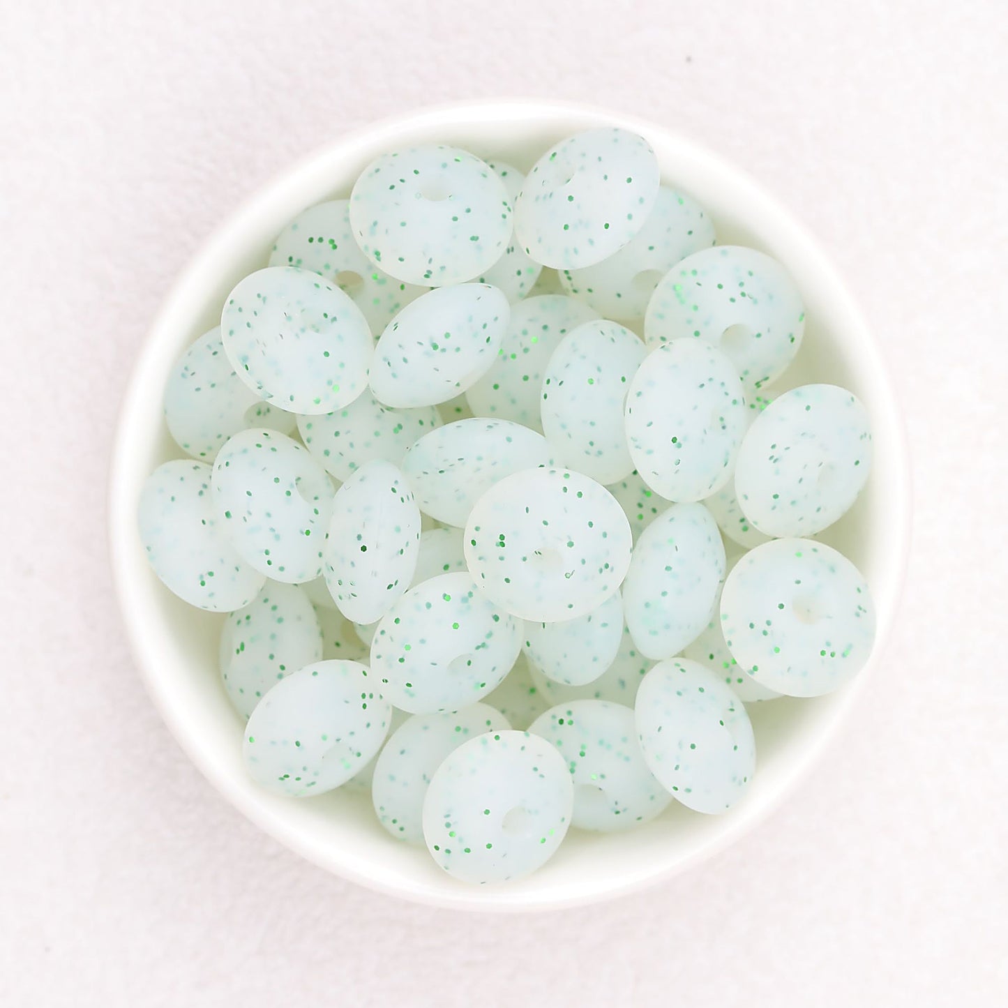 12mm Glitter Silicone Round Spacer Beads Assorted Colors 50pcs - 8