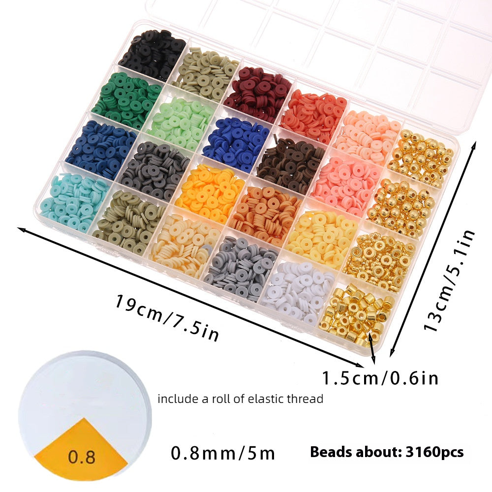 Heishi Clay Beads 6mm Polymer Colorful Matte Doughnut 1 Strand 9