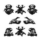 Silicone Focal Beads Hunting Season Black and White Wildlife Silhouettes 20pcs