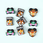 Silicone Focal Beads Disney Chipmunks Mickey Mouse Double Trouble Text 20pcs 4