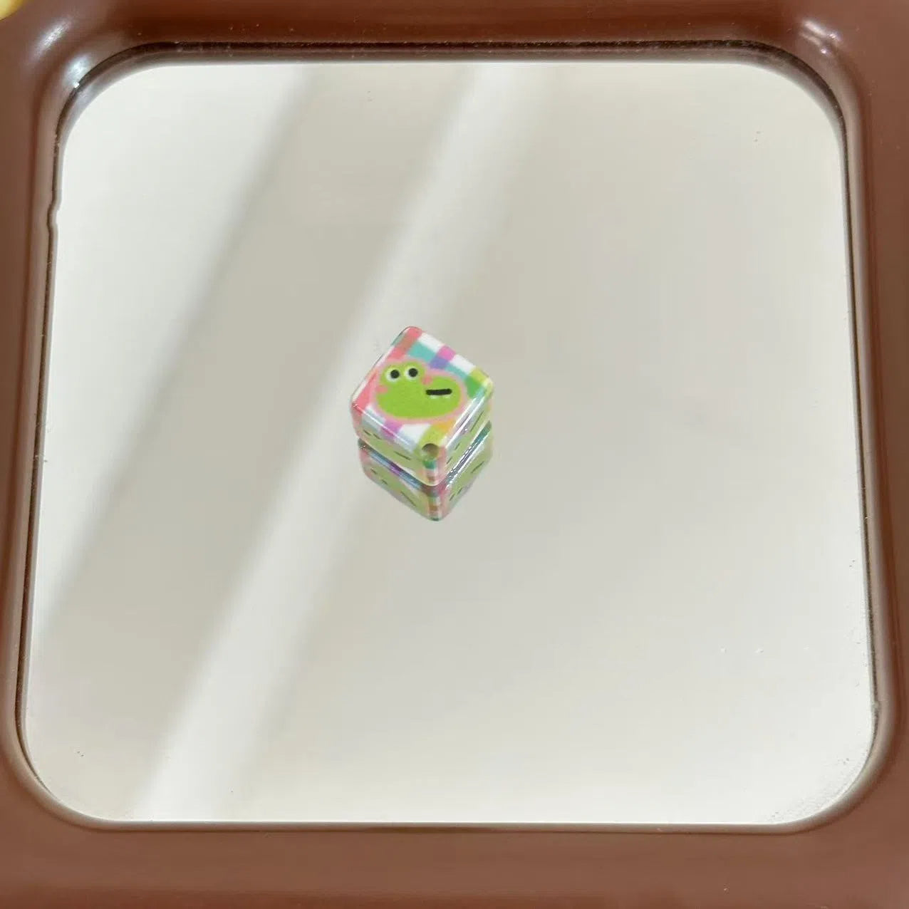 Plaid Animal Acrylic Square Beads 12mm Mixed Colors 10pcs 6