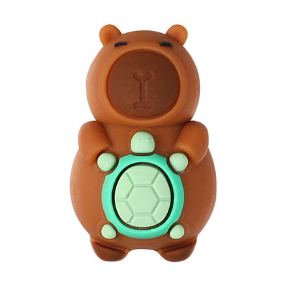 Silicone 3D Focal Beads Capybara Holding Books Flowers Turtles 20pcs 14