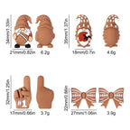 Silicone 3D Focal Beads Rugby Foam Finger Number One Holding Rugby Ball 20pcs 9