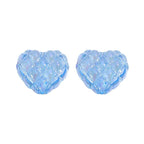 Transparent Heart Acrylic Beads 18x20mm Quilted Pastel 10pcs 5