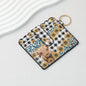 PU Card Holder Keychain Multi Patterned - E3