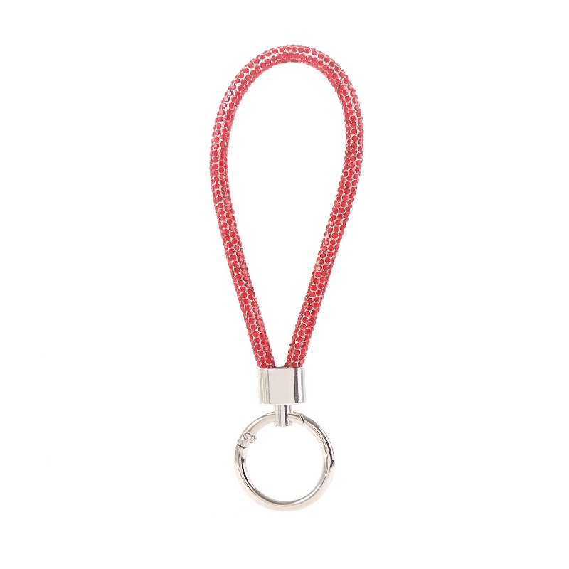 Diamond Wristlet Keychain Metal Flexible Loop Multiple Colors 5