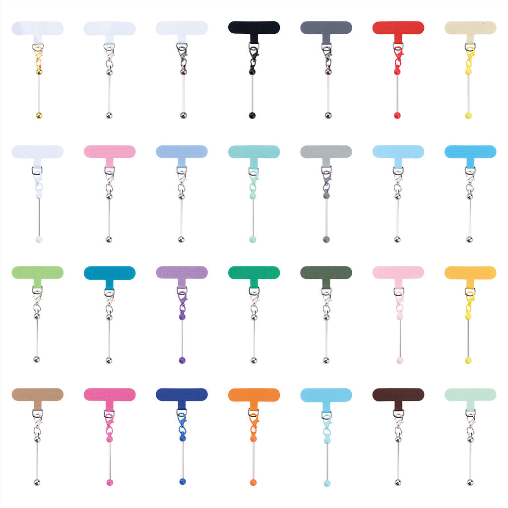 Beadable Plastic Tether Tabs With Bars