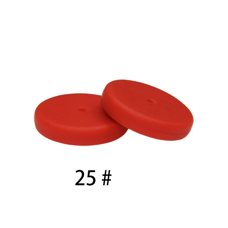 25mm Silicone Beads Flat Coin Spacer Pastel Mix 50pcs 10