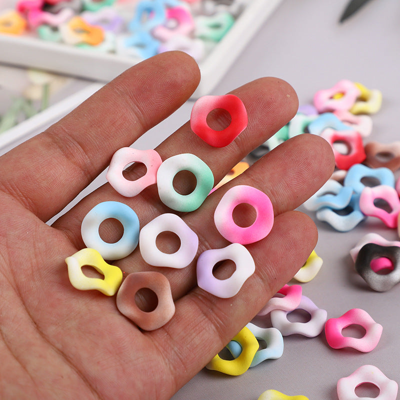 Acrylic Wavy Spacer Beads 16mm Multi Colored 100pcs 10