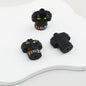 Police Uniform 3D Silicone Focal Beads Blue Black 20pcs - Black