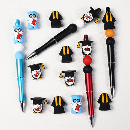 Silicone 3D Graduation Gnome Focal Beads Graduate Theme 20pcs 5