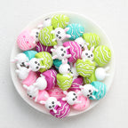 3D Easter Egg Bunny Silicone Focal Beads 20Pcs  2