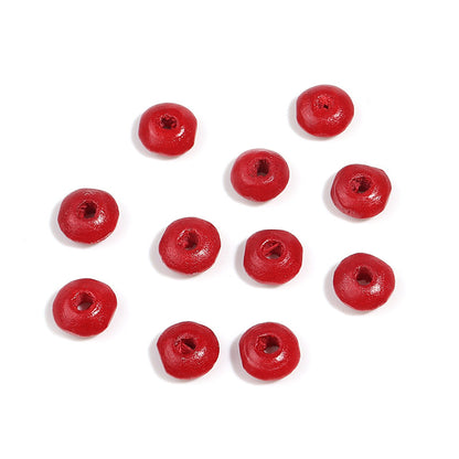 Wooden Round Spacer Beads 6mm 8mm Colorful Dyed Schima 250g 8