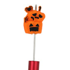 Silicone 3D Focal Beads Halloween Spider Pumpkin Jack o Lantern Detail 20pcs 2