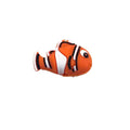 Silicone 3D Focal Beads Fish Orange Clownfish Side Profile 20pcs 6