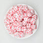 13.5mm Square Leopard Print Silicone Beads 50pcs 2