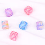 Gradient Square Acrylic Beads 14mm Jelly Texture Hello Kitty Printed 10pcs 2