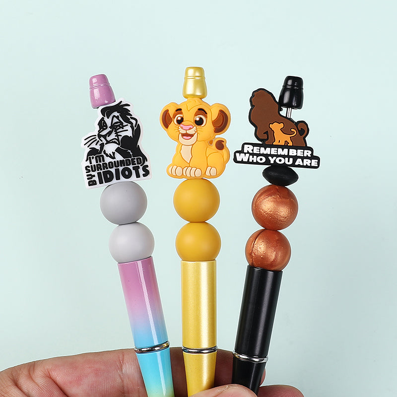 Silicone Focal Beads Lion King Expressions Quotes 20pcs 8