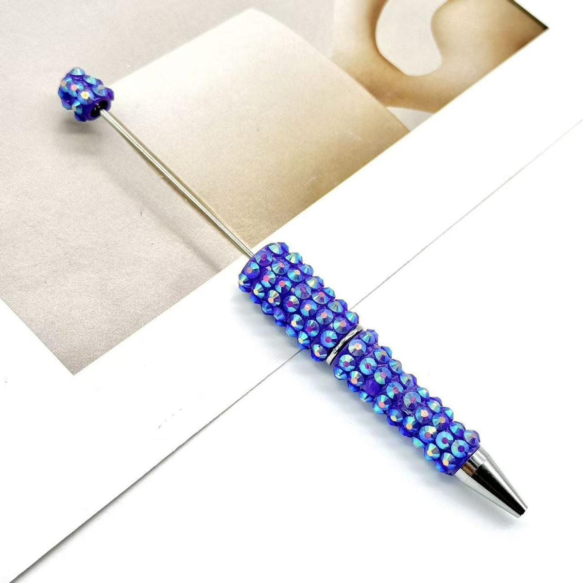 Creative DIY Full Coverage Pearl Rhinestones Beadable Pen 17