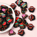 Silicone Focal Beads Black History Queen Wearing Period Hat 20pcs