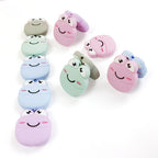 Silicone Focal Beads Frog Smiling Face Pastel Colors 20pcs 5