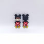 Silicone 3D Focal Beads Mickey Mouse Wearing Red Polka Dot Shorts 20pcs