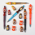 3D Autumn Gnome and Fox Silicone Focal Beads Fall Theme 20pcs 7