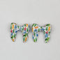 3D Printed Bow Shape Silicone Beads Colorful Pattern 10pcs - 11