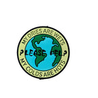 Silicone Focal Beads Earth Theme Circular Text Design