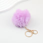 Pom Pom Keychain Fluffy Imitation Rex Rabbit Fur Ball 8cm With Lobster Clasp