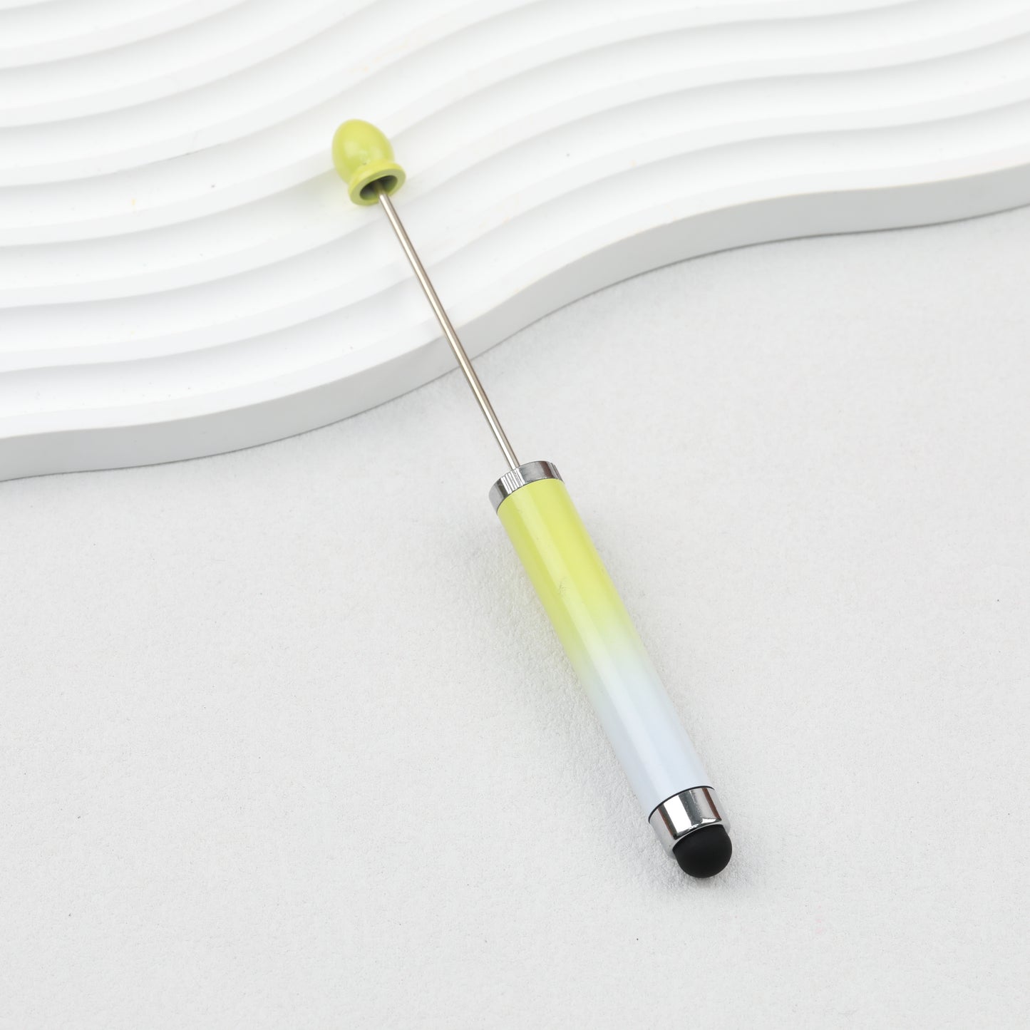 Gradient Color 3 In 1 Beadable Stylus Pens Plastic Body 8